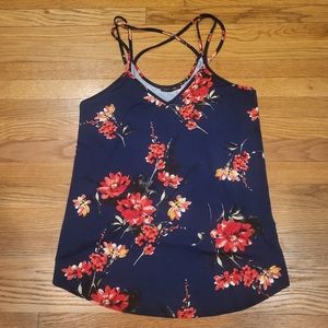 Papermoon floral basima back tank top, size M